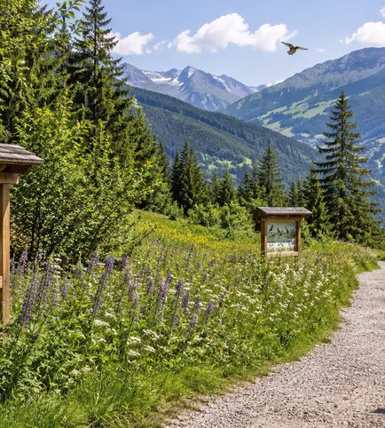 Vogellehrpfad Hart - Zillertal - KI-generiertes Bild (erstellt mit ChatGPT von OpenAI)